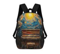 sinyumoney Spiritual Piano Painting Mochila Escolar Para Niños Mochila Escolar Impresa En 3D Mochila Escolar De Moda Para Niños De Primaria Y Secundaria 17inch