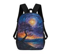 sinyumoney Spiritual Starry Night Mochila Escolar Impresa En 3D Para Niños Mochilas De Viaje De Alta Capacidad Bolsas Para Libros Mochila Escolar Para Niños Mochila 17inch
