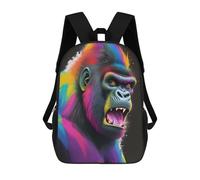 sinyumoney Splash Art Gorilla Mochila Escolar Impresa En 3D Para Niños Mochilas De Viaje De Alta Capacidad Bolsas Para Libros Mochila Escolar Para Niños Mochila 17inch