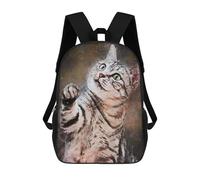 sinyumoney Splatter Cute Cat Mochila Con Bolsillo Mochilas Impresas En 3D, Mochilas De Viaje, Mochilas Para Libros, Mochila Escolar Para Niños 17inch