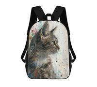 sinyumoney Splattered Whiskers Mochilas Impresas En 3D Para Niños, Mochila Escolar, Mochila De Moda Para Niños De Primaria Y Secundaria 17inch
