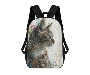 sinyumoney Splattered Whiskers Mochilas Impresas En 3D Para Niños, Mochila Escolar, Mochila De Moda Para Niños De Primaria Y Secundaria 17inch