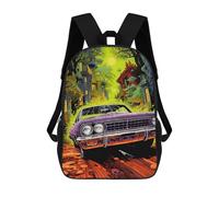 sinyumoney Spooky Car in Haunted Forest Mochila De Negocios Para Portátil, Mochila Unisex Informal Para Niñas, Niños Y Adolescentes 17inch