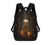 sinyumoney Spooky Forest Lantern Walk Mochila Ligera Informal Para El Día A Día, Mochila Escolar Para Adolescentes, Chicas, Chicos, Mujeres Y Hombres 17inch