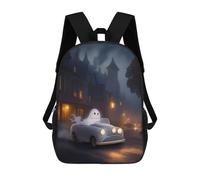 sinyumoney Spooky Ghost Ride Mochila Escolar Resistente Al Agua, Mochila De Viaje, Bolsa Para Computadora Para La Escuela/trabajo/viajes 17inch