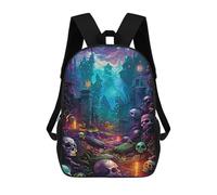 sinyumoney Spooky Halloween Scene Mochila Escolar, Bolso De Negocios, Bolso Para Portátil Duradero Para Campus, Actividades Al Aire Libre, Viajes Y Deportes 17inch