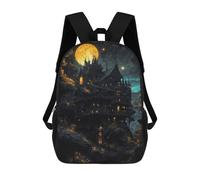 sinyumoney Spooky in The Forest Mochila Escolar, De Negocios, Resistente, Para Portátil, Para Camping, Aventuras Al Aire Libre Y Viajes Diarios 17inch