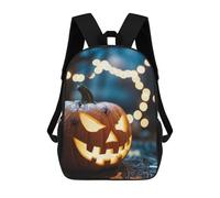sinyumoney Spooky Jack-o-Lantern Mochilas Para Niños Y Estudiantes, Mochilas Escolares Impresas En 3D, Mochilas Para Estudiantes De Primaria Y Secundaria Para Niños Y Niñas 17inch