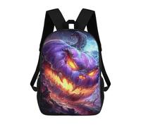 sinyumoney Spooky Pumpkin Monster Artwork Mochila Mochila Informal Para El Día A Día, Para La Escuela, El Trabajo Y Los Viajes Para Hombres, Mujeres Y Adolescentes 17inch