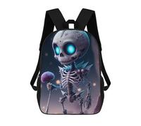 sinyumoney Spooky Skeleton with Glowing Eyes Mochilas Infantiles Impresas En 3D Para Niños, Mochilas Escolares De Moda, Mochilas De Viaje, Mochilas Escolares Para Niños De Primaria 17inch