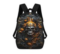 sinyumoney Spooky Skull Artwork Mochila Escolar Infantil Impresa En 3D 17inch Mochilas De Moda Para Niños De Primaria Y Secundaria
