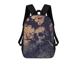 sinyumoney Spooky Skull Halloween Mochila Escolar Resistente Al Agua - Perfecta Para Viajes, Trabajo Y Uso Diario 17inch
