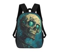 sinyumoney Spooky Skull with Glowing Eyes Mochila Escolar Infantil Impresa En 3D 17inch Mochilas De Moda Para Niños De Primaria Y Secundaria