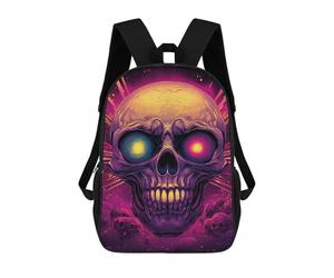 sinyumoney Spooky Skulls Halloween Decorations Mochila Escolar/para Ordenador Portátil Para Colegio/trabajo/viajes Para Camping, Aventuras Al Aire Libre Y Viajes Diarios 17inch