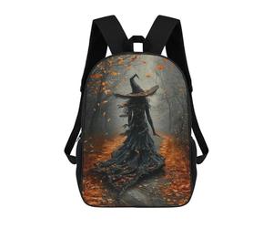 sinyumoney Spooky Witch in Autumn Forest Mochila Escolar Para La Escuela Secundaria, Preparatoria, Universidad Y Viajes Para Niños/niñas/adolescentes 17inch