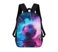 sinyumoney Sport Neon Football Mochila Infantil, Mochila Escolar Para Niños, Mochila Escolar Infantil Con Estampado 3D De Dibujos Animados, Mochila De Gran Capacidad Para Niños Y Niñas 17inch