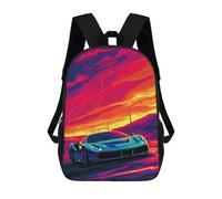 sinyumoney Sports Car Sunset Drive Mochila Escolar Infantil De 17 Pulgadas Con Estampado 3D, Mochila Moderna Para Niños, Mochilas De Viaje, Bolsas Para Libros, Mochila Escolar Infantil