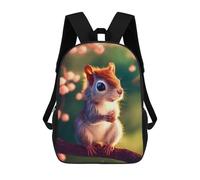 sinyumoney Squirrel 02 Mochila Infantil De 17 Pulgadas, Mochila Escolar Con Estampado 3D De Dibujos Animados Para Niños Y Adolescentes.