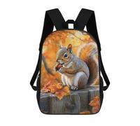 sinyumoney Squirrel Eating Nut in Autumn Mochila, Mochila Escolar Impresa En 3D, Bolsa Para El Almuerzo Escolar, Mochila De Viaje, Mochila Para Amigos, Mochila Escolar Para Niñas Y Niños 17inch