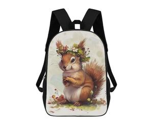 sinyumoney Squirrel Flower Mochila Escolar Impresa En 3D Para Niños Y Niñas, Mochila Para Portátil Para Niños/estudiantes/adultos 17inch