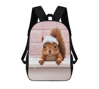 sinyumoney Squirrel in Bathtub with Bubbles Mochilas Infantiles Mochila Escolar Impresa En 3D Para Niños Mochilas De Viaje Bolsas Para Libros Para Niños 17inch Mochila Escolar