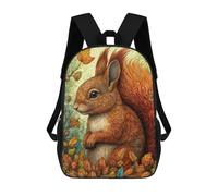 sinyumoney Squirrel in Fantasy Forest Mochila Escolar Para Niños Con Impresión 3D, Mochila Moderna Para Niños Y Niñas, Mochila Informal Para Estudiantes. 17inch