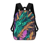 sinyumoney Squirrel Watercolor mochilas escolares para niños, bolsa de escuela impresa en 3D para niños, estudiantes de primaria y universidad, Dragones Majesty, 17"