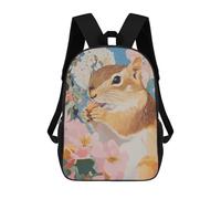 sinyumoney Squirrel with Abstract Flowers Mochila Escolar Mochila Para Niños Impresa En 3D Mochilas Infantiles Para Niños Y Niñas Mochilas Escolares Mochilas De Viaje Para Niños 17inch