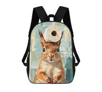 sinyumoney Squirrel with Toilet Paper Hat Mochila, Mochila Escolar Impresa En 3D, Bolsa Para El Almuerzo Escolar, Mochila De Viaje, Mochila Para Amigos, Mochila Escolar Para Niñas Y Niños 17inch