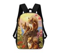 sinyumoney Squirrels in Spring Blossoms Mochila Escolar Impresa En 3D Mochila Escolar De Moda Para Niños Mochilas Para Niños Estudiantes De Secundaria 17inch