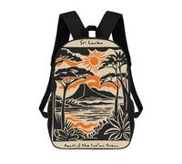 sinyumoney Sri Lanka Landscape Art Print Mochila Escolar Para Secundaria Y Preparatoria. Mochila Informal Para Hombres, Mujeres Y Adolescentes. 17inch