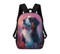 sinyumoney St. Bernard Mountain Dog Portrait Mochila Escolar Infantil Estampada Para Adultos Y Niños, Mochila De Viaje Para El Día A Día 17inch