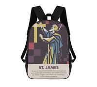 sinyumoney ST JAMES Mochilas Infantiles Impresas En 3D, Mochilas De Moda Informales, Mochilas De Viaje Bonitas, Mochilas Informales Para Exteriores Para Niños Y Niñas 17inch
