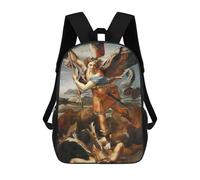 sinyumoney St Michael Vanquish Satan Mochila Escolar Ligera Para Aeropuerto Y Estudiantes Universitarios: Perfecta Para Viajes, Trabajo Y Uso Diario 17inch