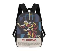 sinyumoney ST THOMAS Mochila Infantil De Moda Divertida Mochila Escolar Para Niños Y Adolescentes Con Impresión 3D Para Niños 17inch
