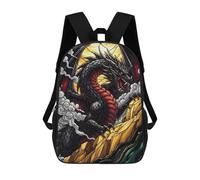 sinyumoney Stained Glass Dragon Illustration Mochila Escolar, Mochila De Viaje Resistente Al Agua, Mochila Para Computadora Para Adolescentes, Niñas, Niños, Mujeres Y Hombres 17inch