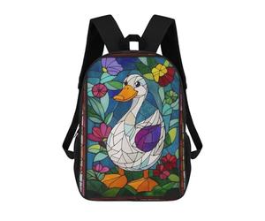 sinyumoney Stained Glass Duck Mochila De Negocios Resistente Para Portátil Para La Escuela/trabajo/viajes 17inch