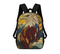 sinyumoney Stained Glass Eagle Mochila Infantil De Moda Divertida Mochila Escolar Para Niños Y Adolescentes Con Impresión 3D Para Niños 17inch