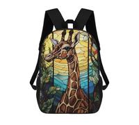 sinyumoney Stained Glass Giraffe Portrait Mochila Escolar Infantil Impresa En 3D Para Niños, Mochilas De Viaje, Bolsas Para Libros, Mochila Escolar Infantil 17inch