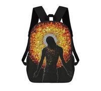 sinyumoney Stained Glass Jesus Silhouette Mochila Escolar Infantil Impresa En 3D Para Niños, Mochila De Viaje De Alta Capacidad, Bolsas Para Libros, Mochila Escolar Infantil 17inch