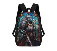 sinyumoney Stained Glass Paladin Mochila Escolar Para Niños Y Niñas, Mochila Informal De Viaje, Mochila De Gran Capacidad Para El Día A Día 17inch