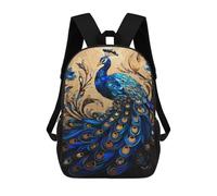 sinyumoney Stained Glass Peacock Artwork-1 Mochila Escolar Ligera Para Aeropuerto Y Universidad Para Estudiantes. Mochila Para La Escuela/trabajo/viajes 17inch