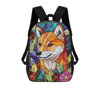 sinyumoney Stained Glass Shiba Inu Mochilas Infantiles Mochila Escolar Mochila Impresa En 3D Para Niños Mochilas De Viaje Bolsas Para Libros Mochila Escolar Para Niños 17inch