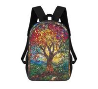 sinyumoney Stained Glass Tree Mochila Escolar Resistente Al Agua, Mochila De Viaje, Bolsa Para Computadora Para Hombres, Mujeres Y Adolescentes 17inch