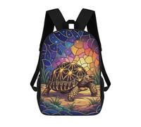 sinyumoney Stained Glass Turtle Mochilas Infantiles Impresas En 3D Para Niños, Mochilas Escolares De Moda, Mochilas De Viaje, Mochilas Escolares Para Niños De Primaria 17inch