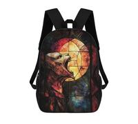 sinyumoney Stained Glass Vampire Mochila Escolar Impresa En 3D Para Niños Mochilas De Viaje De Alta Capacidad Bolsas Para Libros Mochila Escolar Para Niños Mochila 17inch
