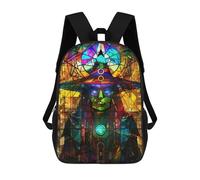 sinyumoney Stained Glass Witch Mochila Escolar Resistente Al Agua - Perfecta Para Viajes, Trabajo Y Uso Diario 17inch