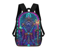 sinyumoney Stained Glass Wizard Mochila Escolar Para Niñas Mochila Impermeable Mochila Informal De Día Mochila Ligera Para Niño Y Niña Mochila Escolar 17inch
