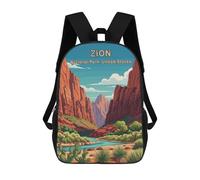 Sinyumoney Stained Glass Wolf on Stone Bridge Mochila ligera e informal para campus, viajes y deportes al aire libre, Estilo 2., 17"
