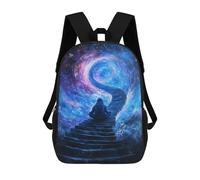 sinyumoney Stairway to The Stars Mochila Escolar Infantil De 17 Pulgadas, Mochila Escolar Impresa En 3D Para Niños De Primaria Y Secundaria
